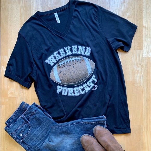 Bella Canvas Tops - Bella+Canvas Weekend Forecast 🏈V-neck Tee 2X NWOT